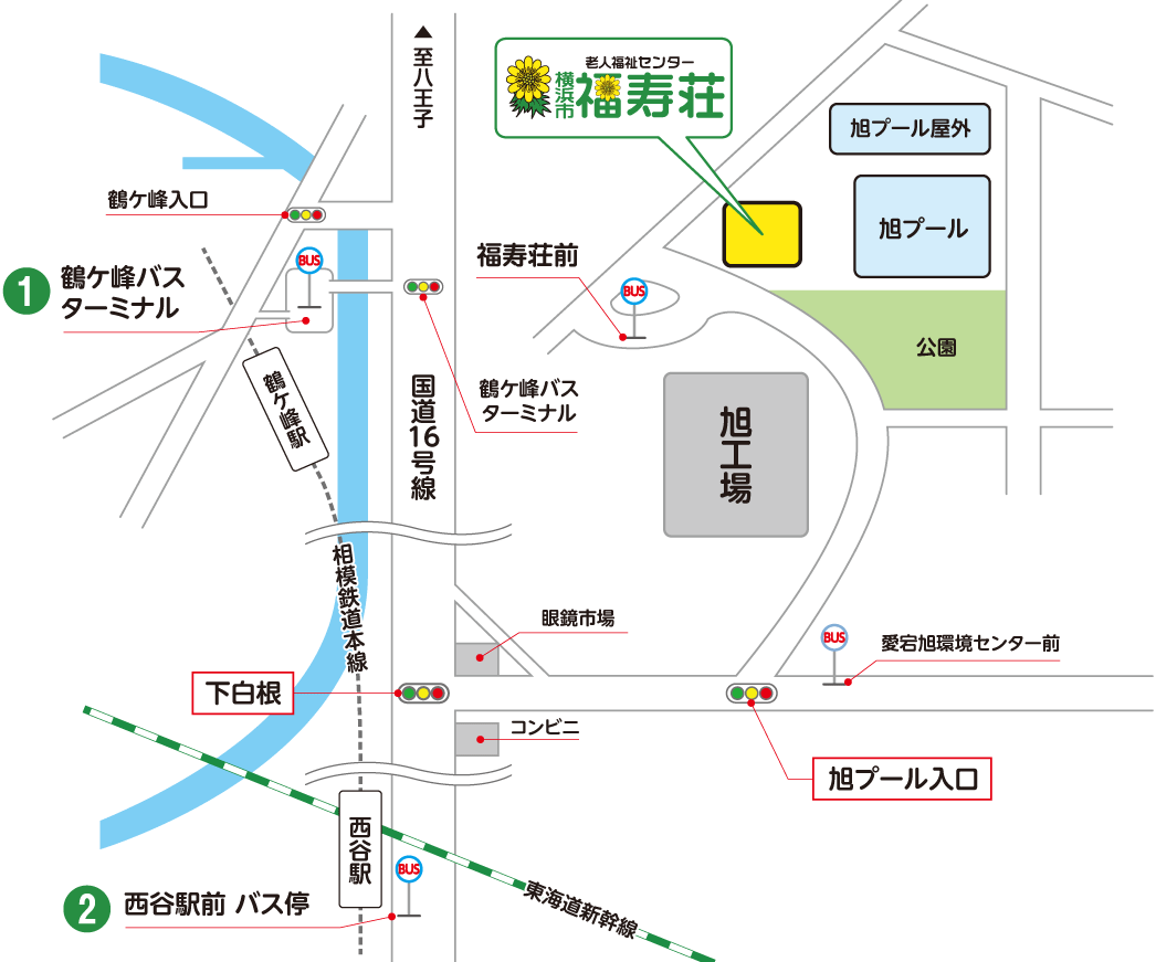 福寿荘までの地図